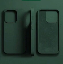 Mayara Capas Silicone Case With Velvet Inside For IPhone (Open Camera) - 軍綠色 - 查看 1