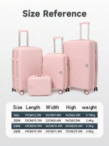 4pcs/Set Luggage Set Password Spinner Suitcase, Fashion Travel Large Capacity Suitcase With PP Wheels Graduation - Blue - View 3