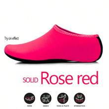 1 Pair (Lycra) Unisex Beach/Snorkeling/Diving Leg Warmers, Suitable For Adults & Kids, Swimming, Snorkeling, Non-Slip, Breathable, Thermal, Variety Of Sizes & Colors Available - Rose Red - View 11