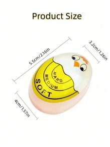 1PC Color Changing Egg Timer - Accurately Measures Hard-Boiled And Soft-Boiled Eggs With A Sensitive Indicator. Valentine's Day, Wedding, Birthday, Graduation Party Kitchen Supplies