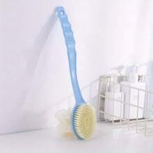 2 Stück/1 Stück ergonomischer Rückenbürste mit langem Griff, Badeschwamm-Aufsatz Duschbürste mit langem Griff, 2-in-1 Badbürste mit langem Griff, weiche multifunktionale Badbürste, doppelseitige Badbürste, Badbürste mit weichen Borsten und Massage, Peeling-Badbürste, weiche Borsten Rückenbürste mit Badeschwamm, Erwachsenen-Badbürste, Rückenbürste und Duschbürste