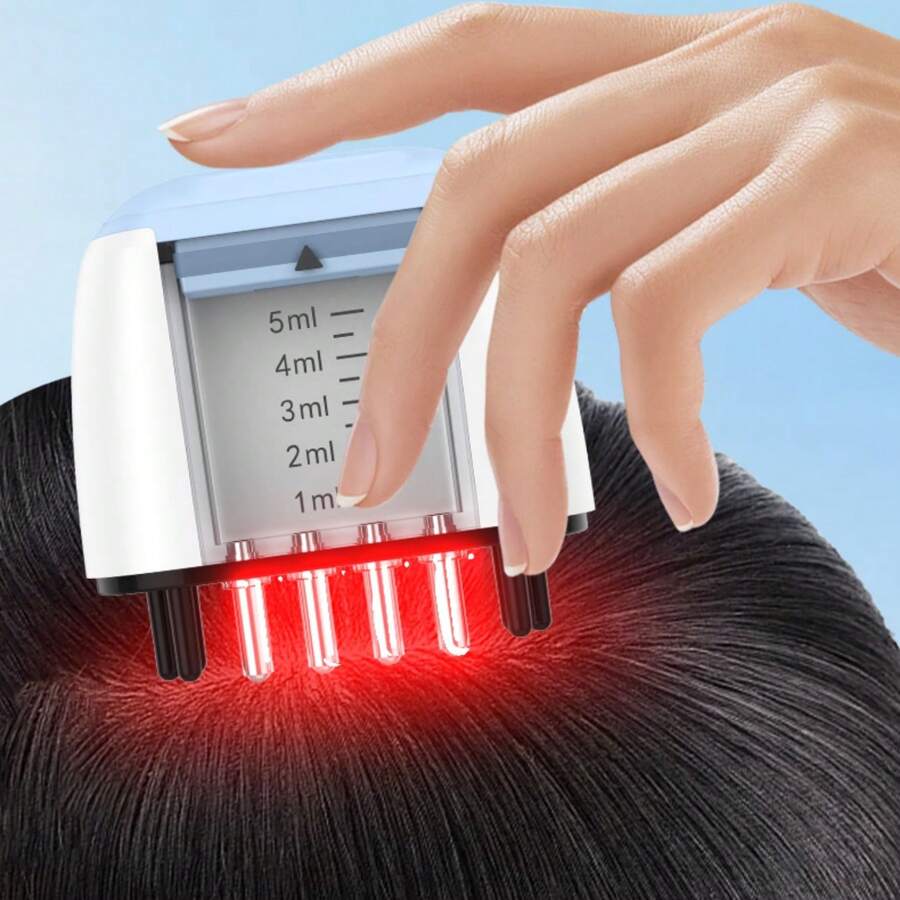 1 件 USB 电动头皮按摩梳、发油涂抹器、高级头发生长梳、头皮按摩梳、家用头皮护理仪、USB 可充电、完美礼物。