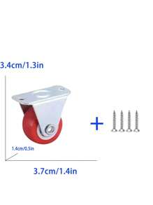 多向旋转脚轮套装，静音轮，树脂滚珠滚轮，粘贴式安装，高负载能力，适用于垃圾桶、储物箱、花盆、茶几和家具，可免费钻孔，学校用品，返校 - 彩色 - 查看 20