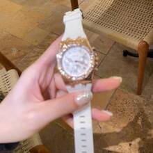 Genuine Women's Luxury Waterproof Quartz Watch - Niche High-End Design - Hoa hồng vàng - Xem 4