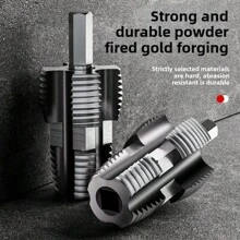 1/2" 3/4" Water Pipe Tapping Device Universal Inner Hole Wire Opener 1/2 Inch 3/4 Inch Pipe PPR/PPE Water Pipe Household 1 Inch Wire Opener PPR Tap - Drill Compatible Thread Cutter For Pipes Universal Internal Pipe Tapping Tool - 1/2" 3/4" PPR/PVC Tap For Electric Drills Electric Drill Pipe Tap - 1/2" 3/4" Universal Thread Cutter For PPR/PVC Home Use