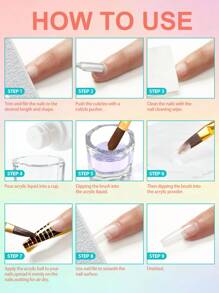 coscelia 30/60/120毫升EMA单体丙烯酸液体，附赠3支丙烯酸美甲刷，大容量丙烯酸美甲系统，适合初学者DIY丙烯酸美甲、法式美甲延长、美甲雕刻沙龙使用（120毫升丙烯酸液体随机发货） - 彩色 - 查看 6