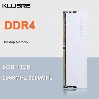 Kllisre DDR4 8GB/16GB 内存，频率 2666MHz/3200MHz，电压 1.2V，时序 CL19/CL22，台式机内存