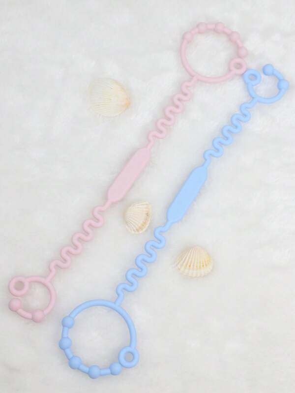 2 peças/Conjunto Série Céu, Correia Ajustável de Silicone para Carrinho de Bebê, Prendedor de Mamadeira de Bebê, Prendedor de Brinquedo de Bebê, Mordedor de Bebê e Suporte para Copo Treinador, Material de Silicone, para Meninos e Meninas Bebês, Adequado para Carrinho, Cadeira Alta, Assento de Carro, etc.