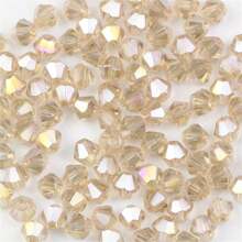 300 件高品质 4 毫米尖头水晶珠（双锥形）适用于时尚、工艺品、手链、项链、珠宝