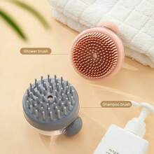 Dog Shower Brush Pet Dog Grooming Massage Bath Cleaning Brush With Shampoo Dispenser For Long Hair Dogs And Cats Shower - Multicolor - View 6