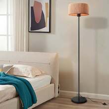 Farmhouse Standing Lamp,  Natural Paper String Lampshade Shade, Rustic Standing Floor Lamps With Foot Switch, For Living Room, Bedroom, Office (Bulb Not Include) - UK Plug(220-240V) - View 6