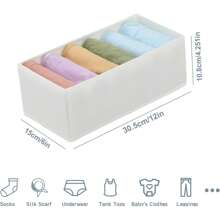 1/3/6 件装袜子内衣抽屉收纳盒，无纺布可折叠橱柜衣柜收纳盒，适用于衣服、袜子、内衣、领带、皮带、卧室