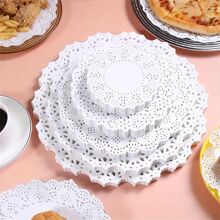 100pcs White Lace Paper Doilies - Stylish And Festive Value Pack For DIY Party Favors And Table Decoration At Weddings And Celebrations