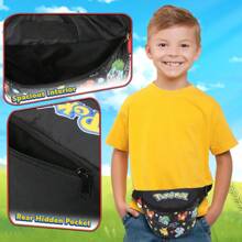 pokemon Bag Bum Bags Travel School Festival Lightweight Adjustable Fanny Pack Waist Zipped Pocket Pikachu Gift - Black - View 5