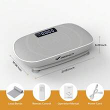 Máquina vibratoria de ejercicio, máquina de drenaje linfático, plataforma vibratoria de ejercicio para todo el Body para bienestar y acondicionamiento físico - Gris - Ver 1
