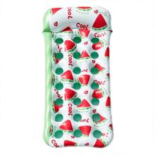 1pc Inflatable Watermelon & Lemon Shape Float, Outdoor Water Recreation Floating Mat, Thick PVC Lounging Bed, Swimming Pool, Beach Leisure Hole Chair Pool Float - Multicolor - View 8