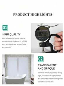 Opciones extra anchas disponibles, película opaca para ventanas con adhesivo estático removible - Protección UV para oficina, sala de reuniones, baño, sala de estar, adhesivos para ventanas, calcomanías de pared, calcomanías de vinilo para decoraciones del hogar, artículos de decoración de primavera para refrescar su hogar, adhesivos de decoración de ramas - Multicolor - Ver 10