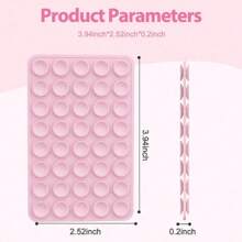 1 个 24 孔硅胶吸盘手机支架，适用于各种手机壳的便携式支架，防滑粘合剂，用于视频通话、自拍 - 彩色 - 查看 5