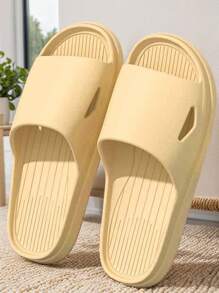 Men's Summer Slippers, Soft Bottom Comfortable EVA Material, Plain Green, Casual & Versatile, Suitable For Indoor & Outdoor, Non-Slip, Odor-Resistant, Unisex - Green - View 7