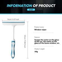 Carsun Portable Handheld Car Quiet All-Season Windshield Ice Scraper & Snow Remover, Won't Damage Film - Blue - View 11