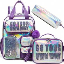 3PCS Girls' Backpack For Elementary School Girls' Backpack Backpack Set With Adjustable Shoulder Straps Lunch Bag And Pencil Case 3 Pieces Handheld Backpack - 189 Girls Schoolbag - View 15