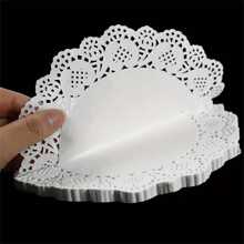 100pcs White Lace Paper Doilies - Stylish And Festive Value Pack For DIY Party Favors And Table Decoration At Weddings And Celebrations