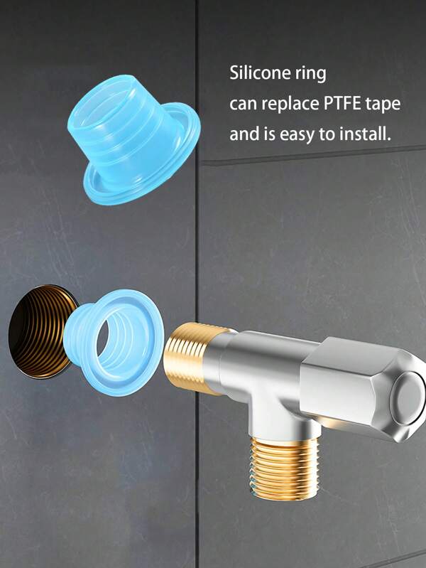 Vedantes de rosca de silicone para tubos de 1/2 polegada e 3/4 de polegada. Mais fáceis do que fita adesiva. Vedante de rosca de silicone reutilizável para tubos de 1/2 polegada. Um anel de borracha que substitui a fita de encanador. De volta às aulas