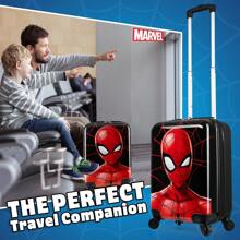 Marvel Spiderman Suitcase Hard Shell Luggage Travel Case 4 Wheels Handle 49 X 33 22cm 30L Essentials - Multicolor - View 2