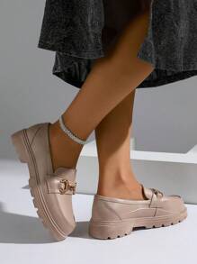 2025 Classic Crystal Embellished Simple Casual Loafers, Fashion Versatile