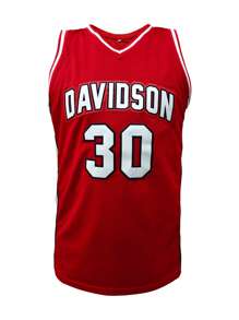 KTYSDE 男式#30红色刺绣篮球球衣，宽松透气无袖圆领运动背心 - 紅色 - 查看 3