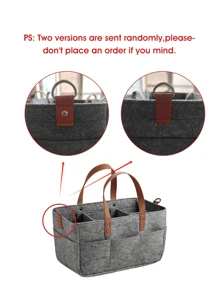 1pc Multipurpose Felt Car Trunk Storage Bag, Fiber Material, Car Storage Bag With Handle, Dust And Moisture Resistant, Practical Car Accessories