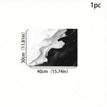 1pc Marble Stripe Pattern Indoor/Outdoor Welcome Mat - Non-Slip, Absorbent & Water Resistant, Suitable For Bedroom, Bathroom, Kitchen, Entryway - Washable Home Decor, Soft & Fluffy For Spring/Summer