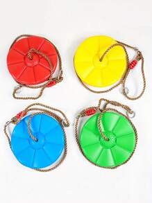 1pc/Tree Rope Swing Disc, Plastic Round Swing, Outdoor Backyard Hanging Swing, Fun Interaction Swing, Family Gathering Swing, Round Swing Seat For Outdoor Backyard Playground
