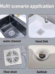 10/30/50/100pcs排水过滤器盖，用于头发塞，防蝇硅胶过滤器，家用浴室厨房防蟑螂和防异味 - 彩色 - 查看 5