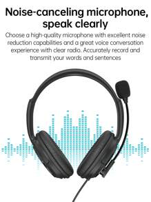 1个3.5毫米有线游戏耳机，带麦克风，电脑/手机两用 - 黑色 - 查看 7