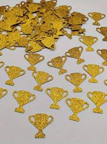 50/100pcs Colorful Trophy Ribbons, Party Table Decor, Graduation Ceremony Decor, Party Confetti, Trophy Paper Shreds, Suitable For Birthday Party, Football Party, Team Party Decoration - Multicolor - View 2