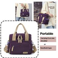 Women's 15L Lunch Bag: Insulated, Leakproof, Dual Compartment - Perfect For Beach, Hiking & Work! - Blue - View 3