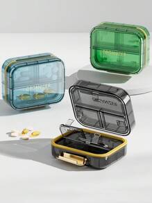 1pc Portable Pill Organizer With 7 Compartments - Lightproof, Moisture-Sealed Medicine Box For Easy Travel & Storage