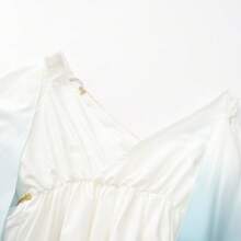 Disfraz de cosplay de diosa griega para Halloween, conjunto de disfraz para fiestas y actuaciones - Blanco y azul - Ver 9