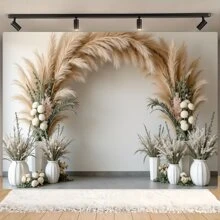 1 banner din pânză de fundal cu pene, material textil din poliester, dimensiuni multiple, potrivit pentru decorarea petrecerii de ziua de naștere, decorarea interioară și exterioară, fundal foto pentru cabină foto, decorarea nunții, aniversare, față de masă, perdea,