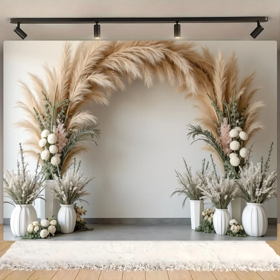 1 banner din pânză de fundal cu pene, material textil din poliester, dimensiuni multiple, potrivit pentru decorarea petrecerii de ziua de naștere, decorarea interioară și exterioară, fundal foto pentru cabină foto, decorarea nunții, aniversare, față de masă, perdea,