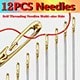 Gold tail side piercing hand sewing needle