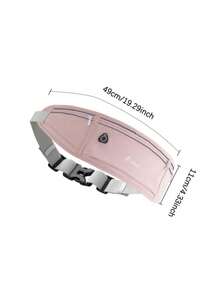 1pc Adjustable Waist Fanny Pack With Zipper Pockets, Lightweight, Breathable Polyester Sports Waist Bag For Running, Hiking And Fitness