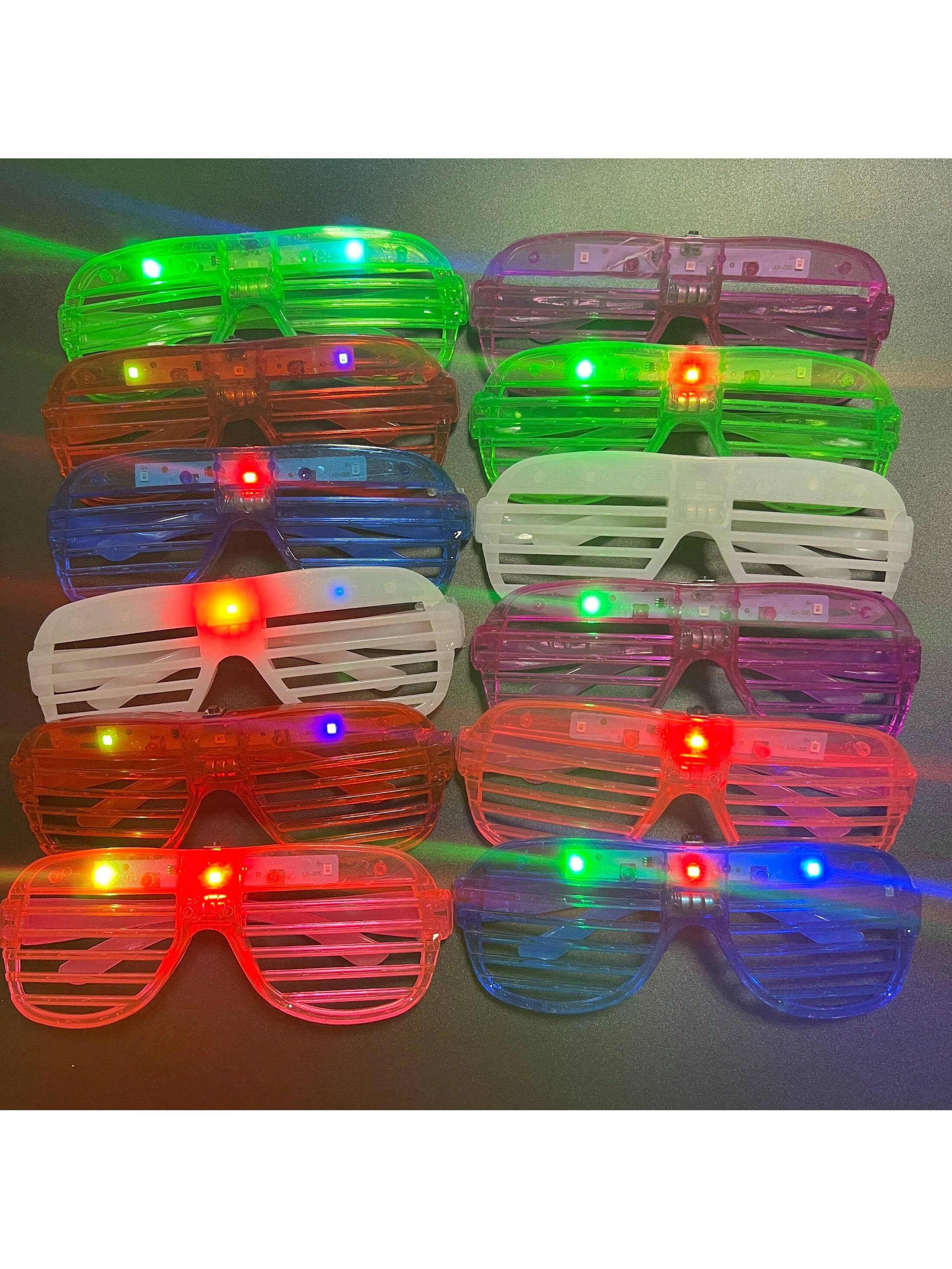 نظارات ضوئية متألقة بألوان النيون، نظارات اغلاق ال...