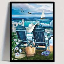 1pc Exquisite 5D Diamond Painting Kit, DIY Handcraft Art, Elegant Room Decor, Leisure & Stress Relief, Perfect Dotting Effect, Suitable For Beginners As Halloween & Christmas Gift