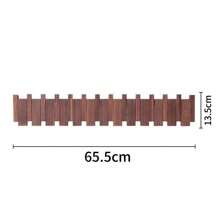 1 szt. Drewniany wieszak ścienny na ubrania, nowoczesny organizer wiszący w stylu fortepianu na ubrania, klucze, czapki, ręczniki, wieszak oszczędzający miejsce w przedpokoju (montaż przykręcany lub bezśrubowy)