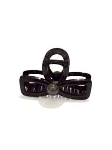 1 pieza Clip de pelo de mujer minimalista con lazo hueco y cuentas redondas, adecuado para uso diario, accesorios para el cabello, pinza de pelo, pinza de garra, clip de pelo, clip de mandíbula, casual otoño invierno para atuendos de vacaciones de mujer