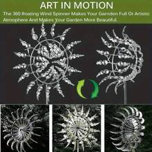 Vibrant 3D Metal Wind Spinner - Durable, Weather-Resistant Outdoor Décor For Gardens, Patios And Caravans - Easy To Assemble, Colourful Faceted Blades, Creates Soothing Sounds And Enhances Curb Appeal, Outdoor Kinetic Art | Sunny Design | Metal Wind Catcher, Outdoor Wind Spinner