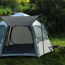 Hexagonal Tent Outdoor 3-4 Person Fully Automatic Quick Opening Camping Equipment Folding Convenient Canopy Integrated Tent - Silver - View 7