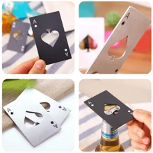 2/4/8 Pik-Ass Flaschenöffner Kreditkartengröße Poker Deckel Öffner tragbarer Edelstahl Dosenöffner